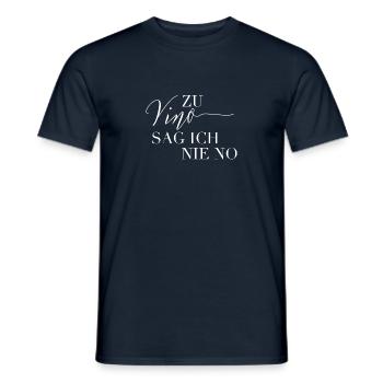 zu vino sag ich nie no - Männer T-Shirt - Navy - Vorne - AI Model Male 178 light (178cm)