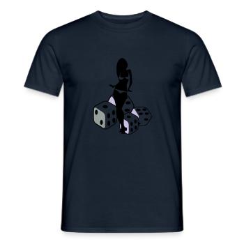 spielwürfel - Männer T-Shirt - Navy - Vorne - AI Model Male 178 light (178cm)