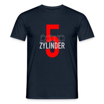 5 Zylinder - Männer T-Shirt - Navy - Vorne - AI Model Male 178 light (178cm)