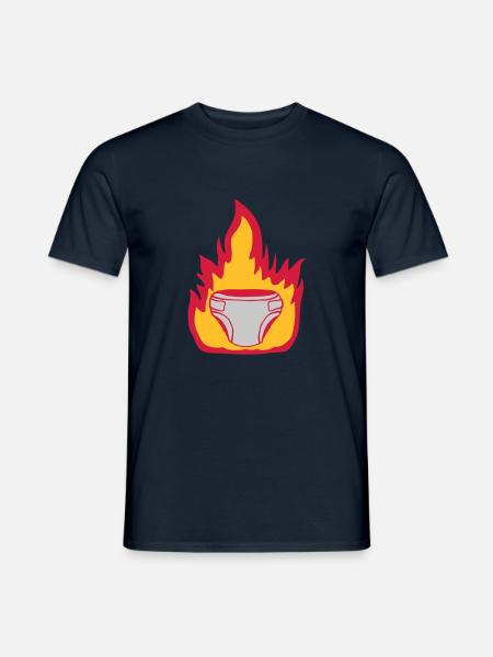Fire diaper hot - Men's T-Shirt - navy