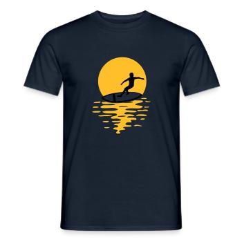 Sun Evening Surfers - Men's T-Shirt - navy - Front - AI Model Male 178 light (178cm)