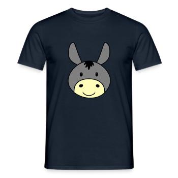 Cute donkey - Männer T-Shirt - Navy - Vorne - AI Model Male 178 light (178cm)