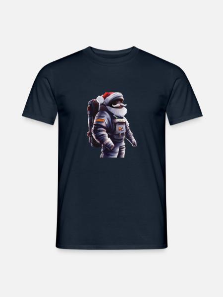 Weihnachtsmann im Raumanzug Geschenkidee - Männer T-Shirt - Navy