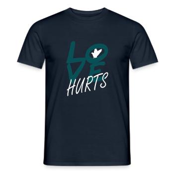 Love hurts Pigeons Fan Vintage T-shirt - Men's T-Shirt - navy - Front - AI Model Male 178 light (178cm)