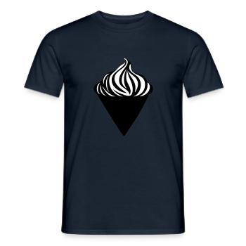 Une délicieuse glace à la gaufre - T-shirt homme - marine - Devant - AI Model Male 178 light (178cm)