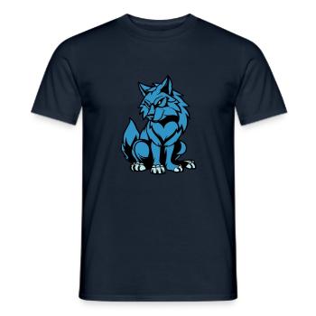 wolf comic tier - Männer T-Shirt - Navy - Vorne - AI Model Male 178 light (178cm)