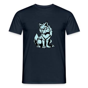 wolf comic tier - Männer T-Shirt - Navy - Vorne - AI Model Male 178 light (178cm)