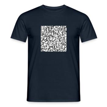 What the FxCk - There So Many - Art Work - Männer T-Shirt - Navy - Vorne - AI Model Male 178 light (178cm)