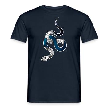 Cosmos Snake - Men's T-Shirt - navy - Front - AI Model Male 178 light (178cm)