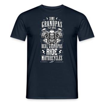 Some Grandpas Play Bingo Real Ride Motorcycle - Männer T-Shirt - Navy - Vorne - AI Model Male 178 light (178cm)