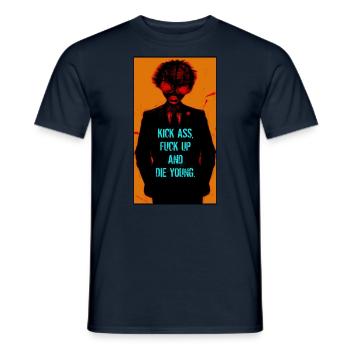 Cyber Punk and Doomsday Department - Männer T-Shirt - Navy - Vorne - AI Model Male 178 light (178cm)