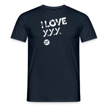 I LOVE XXX by Supersoul - Men's T-Shirt - navy - Front - AI Model Male 178 light (178cm)