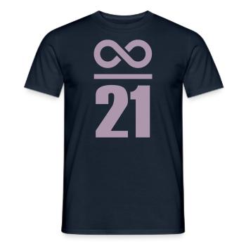 Infinite by 21 million Bitcoin - Men's T-Shirt - navy - Front - AI Model Male 178 light (178cm)