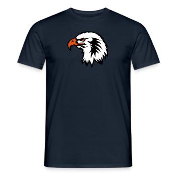 aigle tete eagle dessin face cartoon 702 - T-shirt homme - marine - Devant - AI Model Male 178 light (178cm)
