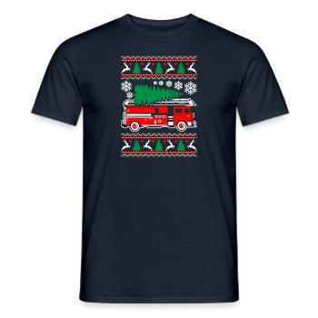 Fire Fighter - Men's T-Shirt - navy - Front - AI Model Male 178 light (178cm)