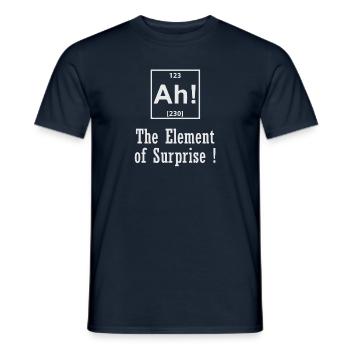 The Element of Surprise - Men's T-Shirt - navy - Front - AI Model Male 178 light (178cm)