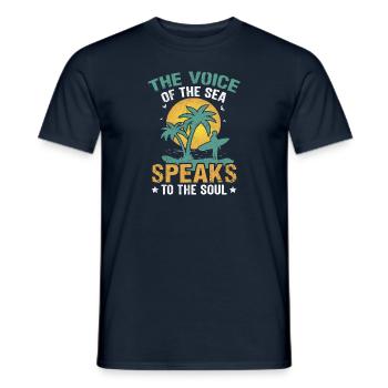 Retro Sommer Shirt coole shirts ch / at - Männer T-Shirt - Navy - Vorne - AI Model Male 178 light (178cm)