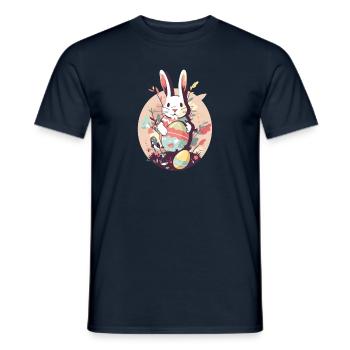 Osterhase - Männer T-Shirt - Navy - Vorne - AI Model Male 178 light (178cm)