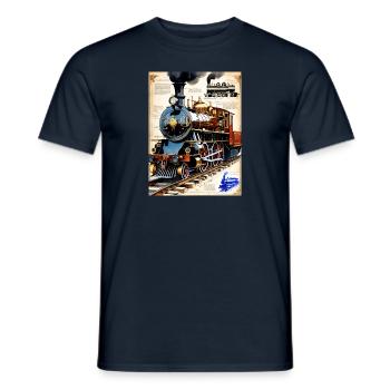 Zug #2 - Männer T-Shirt - Navy - Vorne - AI Model Male 178 light (178cm)