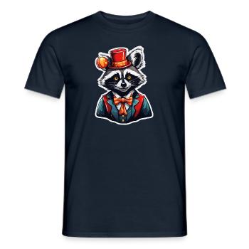 Clown Tier / Zirkus / lustig / bunt / Waschbär - Männer T-Shirt - Navy - Vorne - AI Model Male 178 light (178cm)
