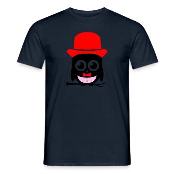 eule sir 02 Kopie - Männer T-Shirt - Navy - Vorne - AI Model Male 178 light (178cm)