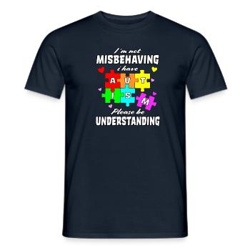 Autismus Spruch Autist Autisten Geschenkidee süß - Männer T-Shirt - Navy - Vorne - AI Model Male 178 light (178cm)