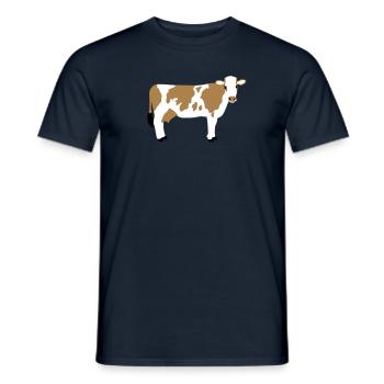 Kuh Vektor gefleckt - Männer T-Shirt - Navy - Vorne - AI Model Male 178 light (178cm)