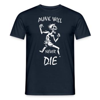 Punk - Men's T-Shirt - navy - Front - AI Model Male 178 light (178cm)