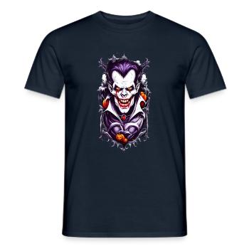 Grusel Vampir Halloween - Männer T-Shirt - Navy - Vorne - AI Model Male 178 light (178cm)