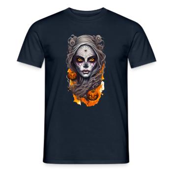 Halloween Witch 02 - Men's T-Shirt - navy - Front - AI Model Male 178 light (178cm)