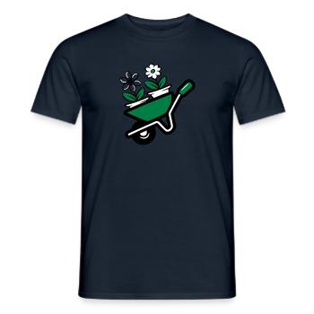 Garten blumen schubkarre - Männer T-Shirt - Navy - Vorne - AI Model Male 178 light (178cm)