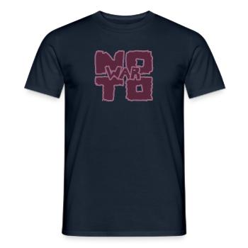 "no to war" rot - Männer T-Shirt - Navy - Vorne - AI Model Male 178 light (178cm)