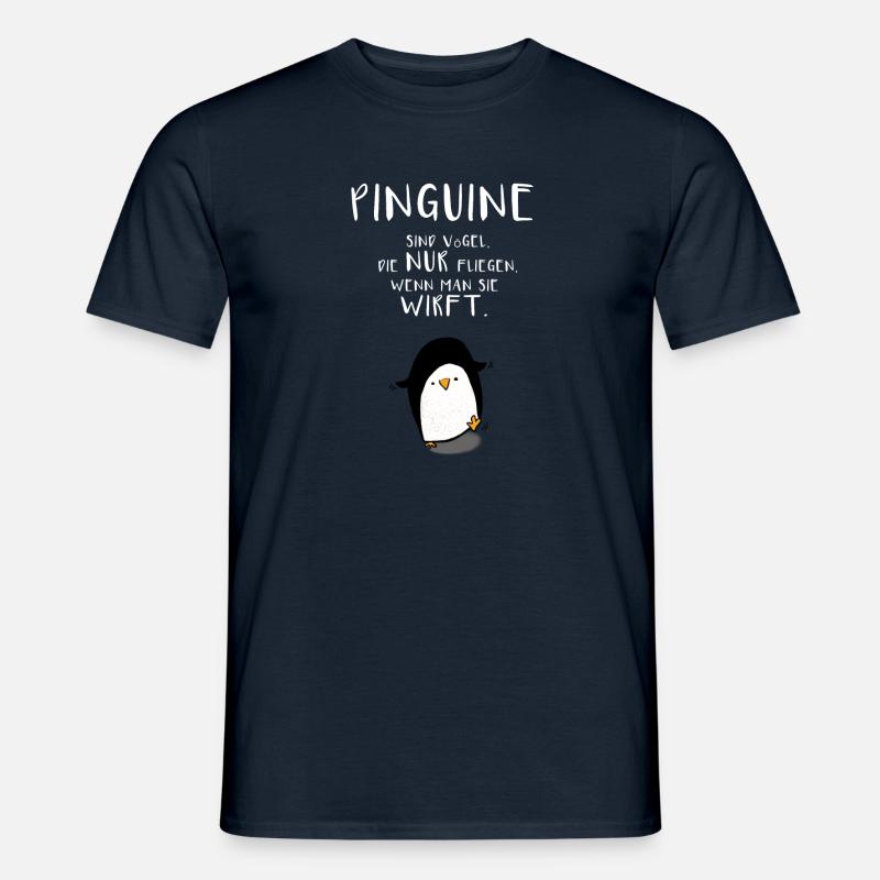 PINGUINE WERFEN - Männer T-Shirt - Navy