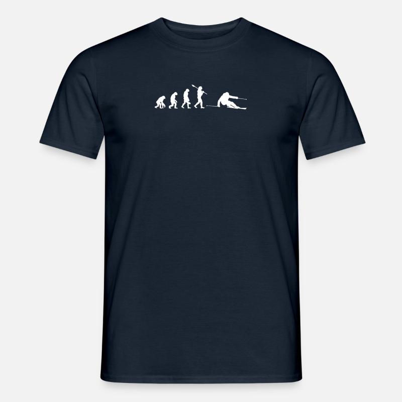 Skiing Evolution unique design - Men’s T-shirt - navy