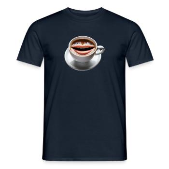 Le café vous sourit - T-shirt homme - marine - Devant - AI Model Male 178 light (178cm)