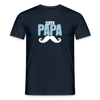 Super Papa - Männer T-Shirt - Navy - Vorne - AI Model Male 178 light (178cm)