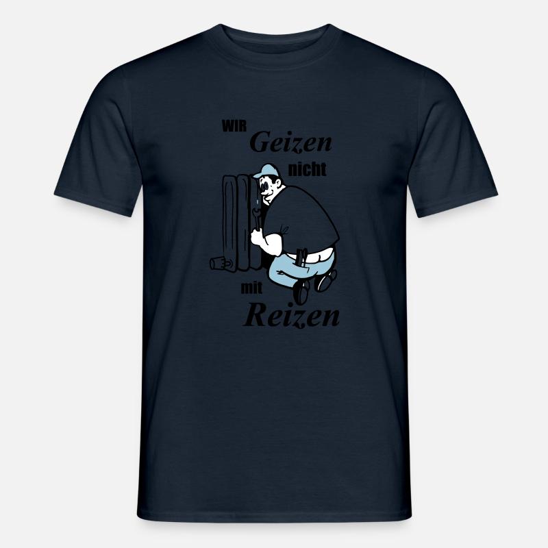 Wir geizen nicht mit Reizen - Männer T-Shirt - Navy