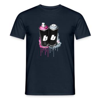 benny spray cans - Männer T-Shirt - Navy - Vorne - AI Model Male 178 light (178cm)