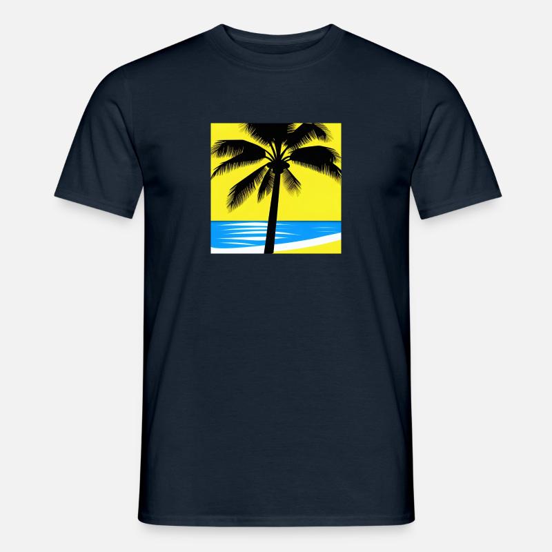 Yellow Beach - Männer T-Shirt - Navy