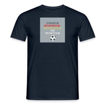 Unser Sommermärchen im Winter Design - Männer T-Shirt - Navy - Vorne - AI Model Male 178 light (178cm)