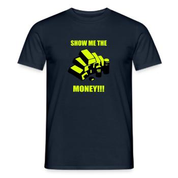 Show me the money - Geld, Gold - Männer T-Shirt - Navy - Vorne - AI Model Male 178 light (178cm)