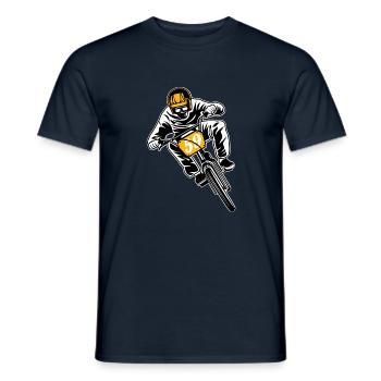 BMX vélo / vélo 02_dreifarbig - T-shirt homme - marine - Devant - AI Model Male 178 light (178cm)