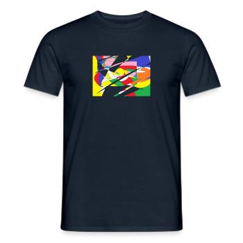 Pattern - Men's T-Shirt - navy - Front - AI Model Male 178 light (178cm)