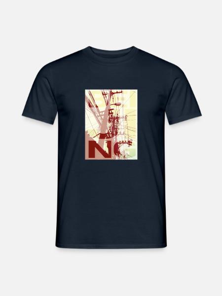 travel beijing city Shirt - Männer T-Shirt - Navy