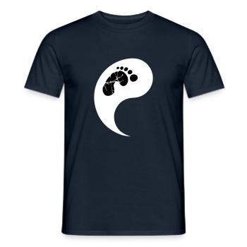 Weiße Baby Hälfte - Männer T-Shirt - Navy - Vorne - AI Model Male 178 light (178cm)