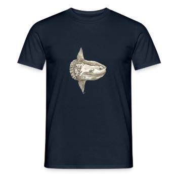 Mola mola sunfish for fishermen, divers - Men's T-Shirt - navy - Front - AI Model Male 178 light (178cm)