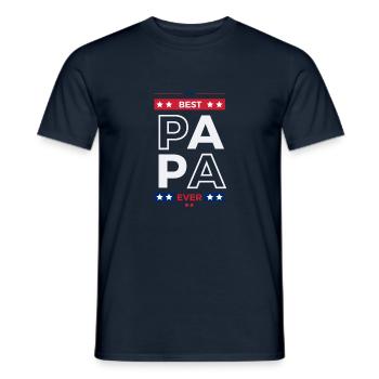 Meilleur PAPA de tous les temps - T-shirt homme - marine - Devant - AI Model Male 178 light (178cm)