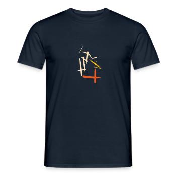 Geschenk für Liebhaber abstrakter Kunst - Männer T-Shirt - Navy - Vorne - AI Model Male 178 light (178cm)