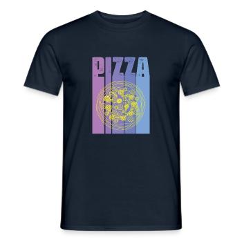 pizza - T-shirt homme - marine - Devant - AI Model Male 178 light (178cm)