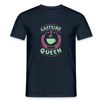 Caffeine queen - Men's T-Shirt - navy - Front - AI Model Male 178 light (178cm)